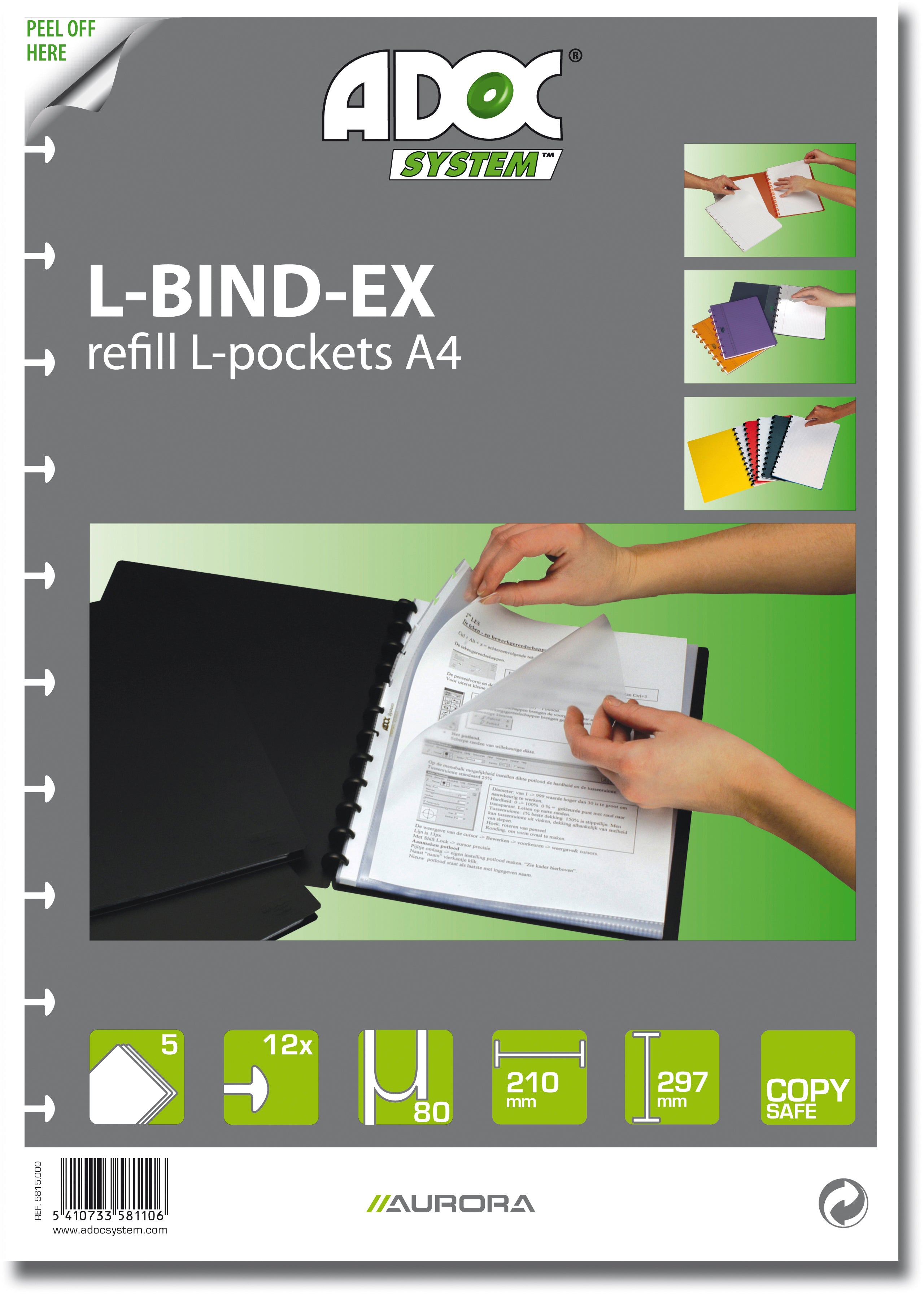 ADOC Pochettes rempl. A4 5815.000 5 pcs.