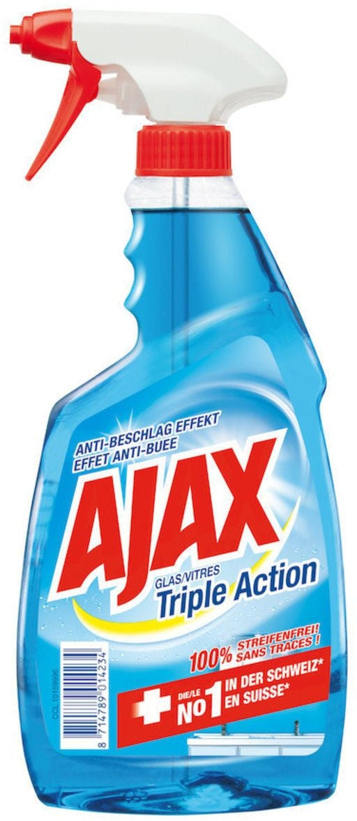 AJAX Détergent Vitres 812221 Triple Action, Duo-Pack