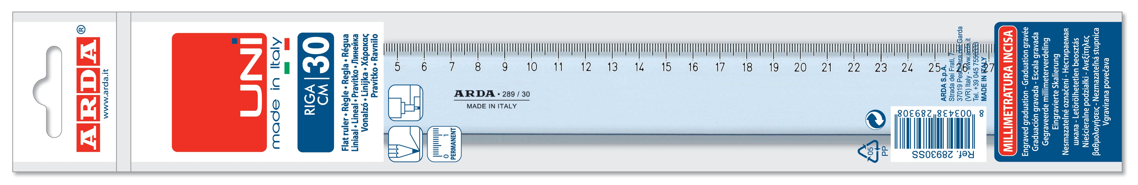 ARDA      Règle UNI                 30cm