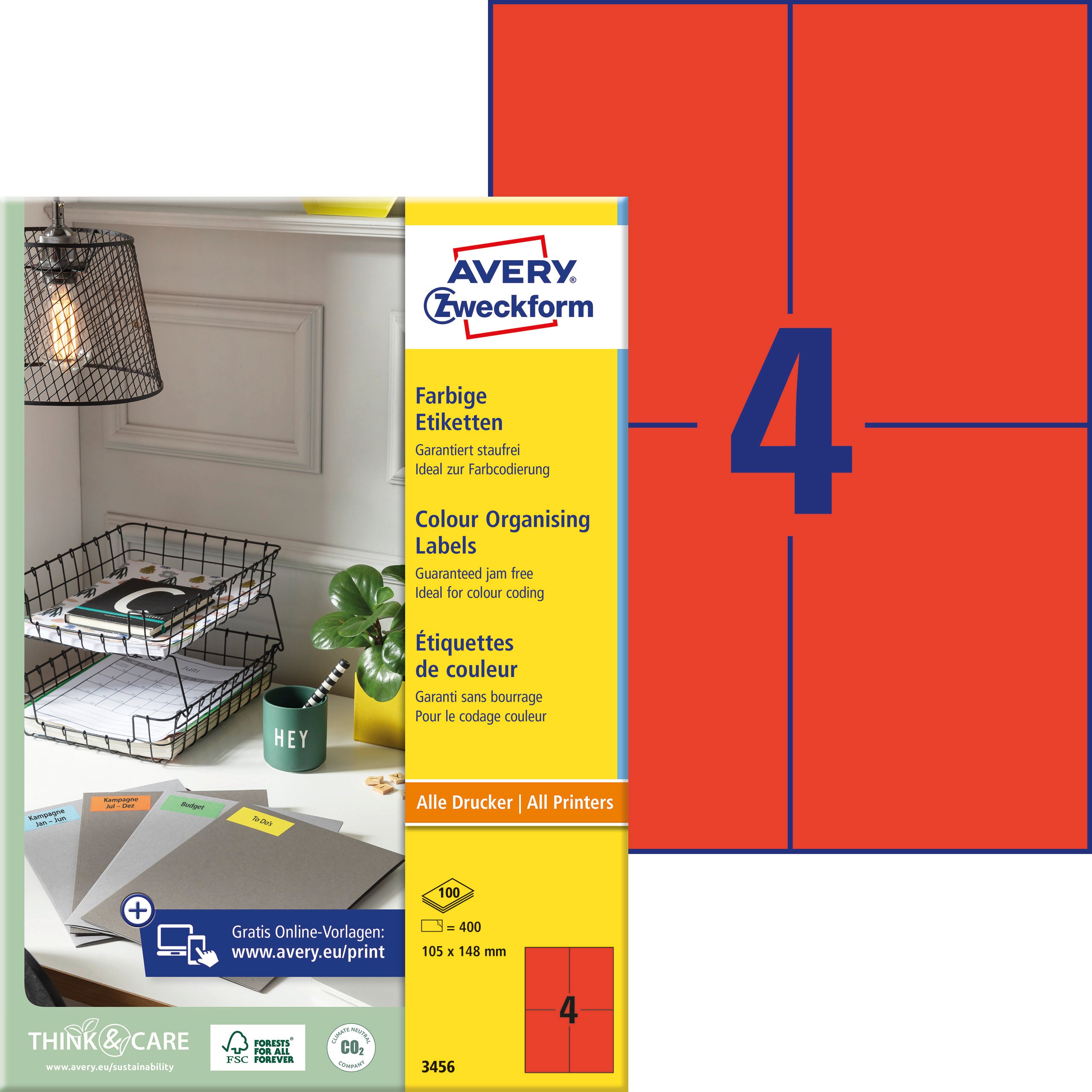 AVERY ZW. Etiquettes           105x148mm