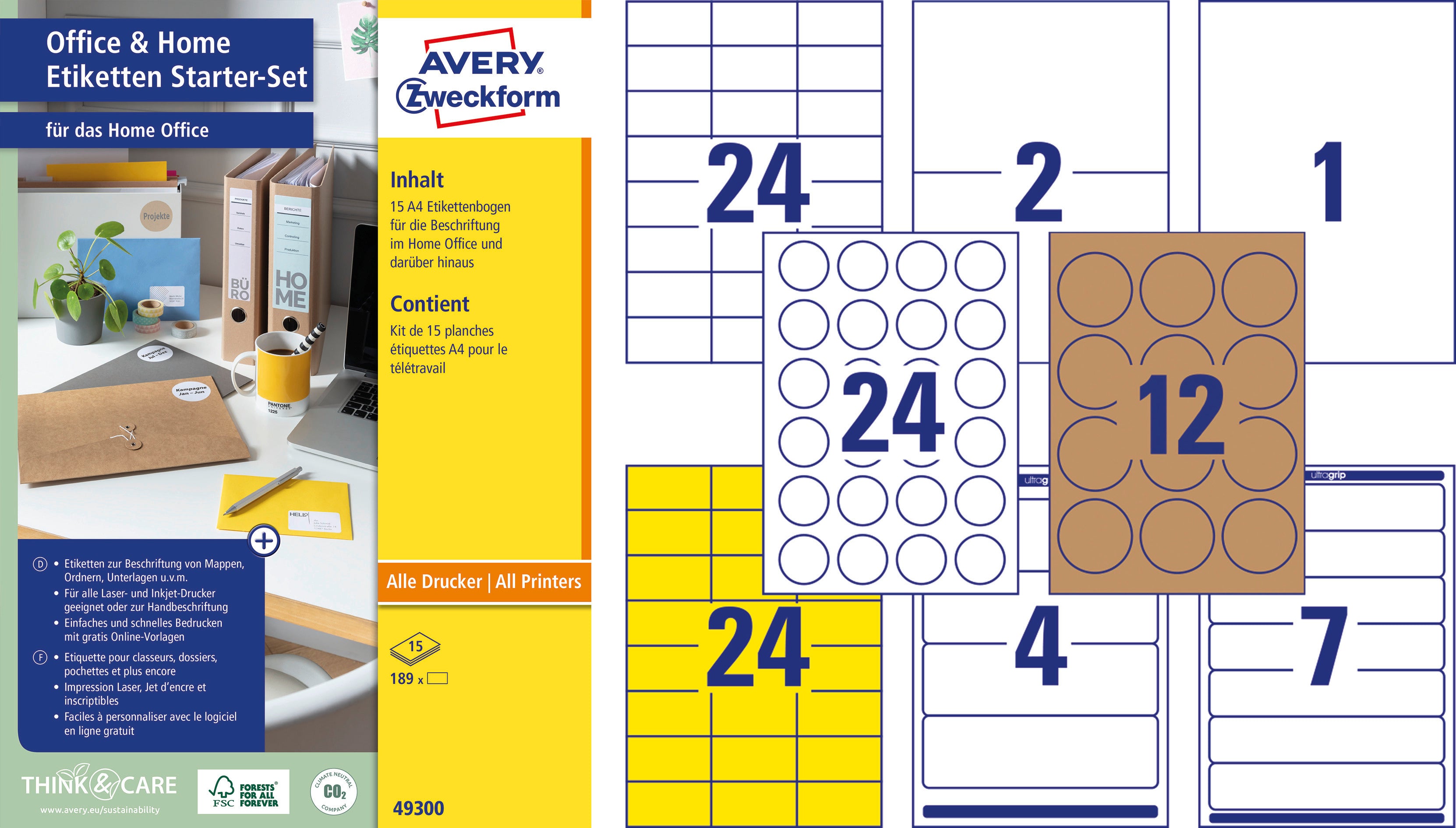 AVERY ZW. Etiquettes Starter Set