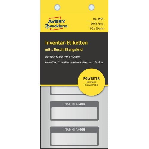 AVERY ZW. Etiquettes inventaire  50x20mm