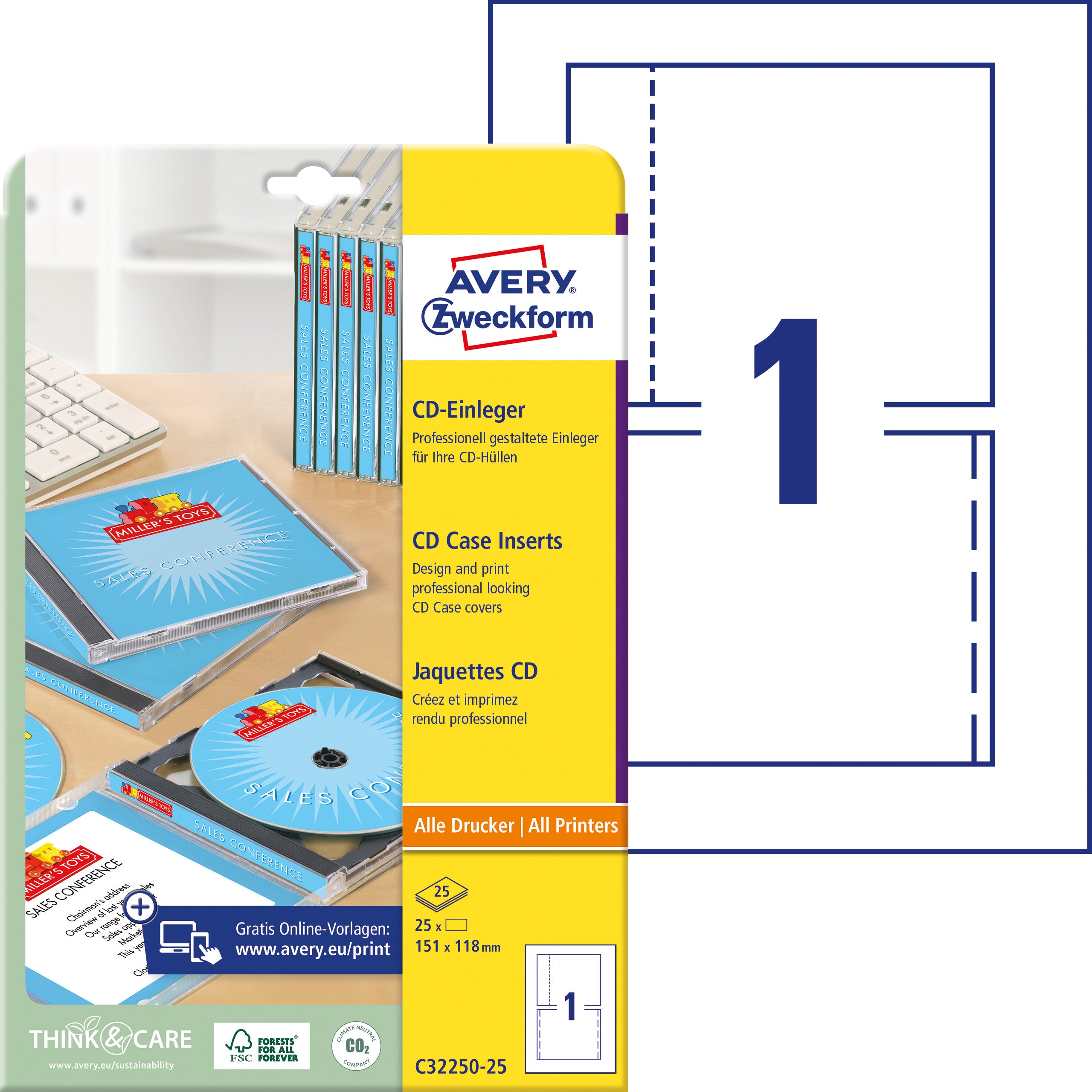 AVERY ZW. Jacquettes CD        151x118mm