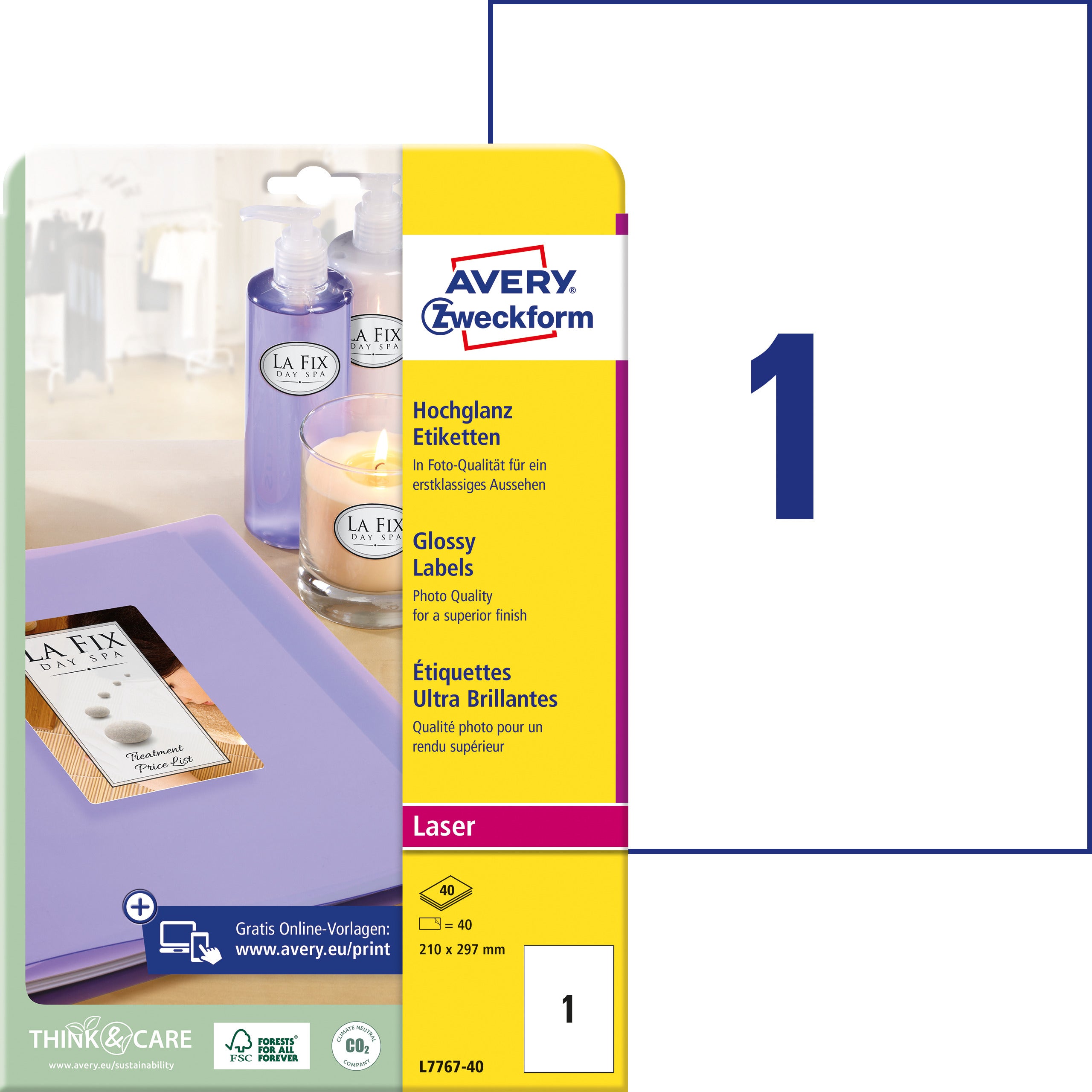 AVERY ZW. Etiquettes                  A4