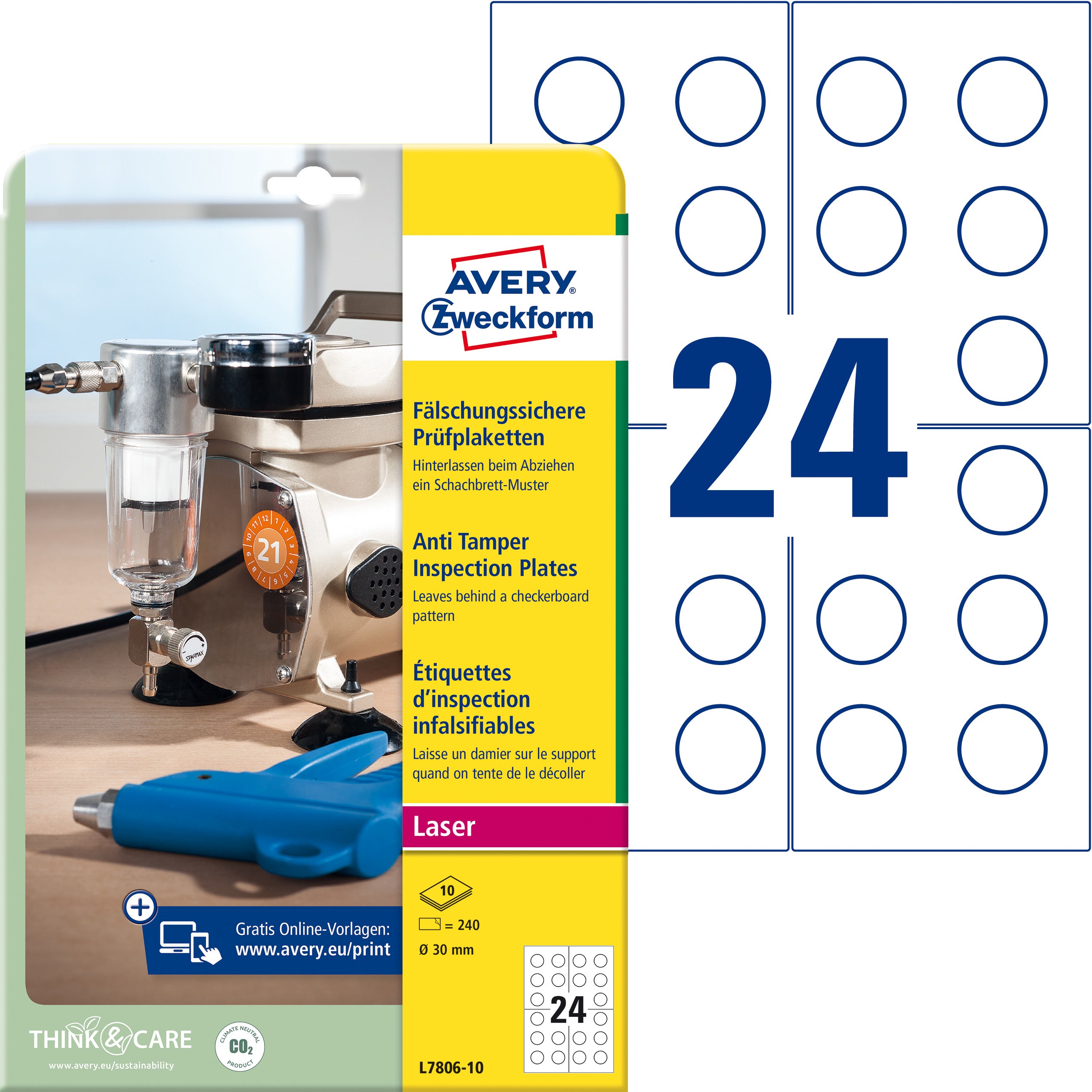 AVERY ZW. Macaron                   30mm