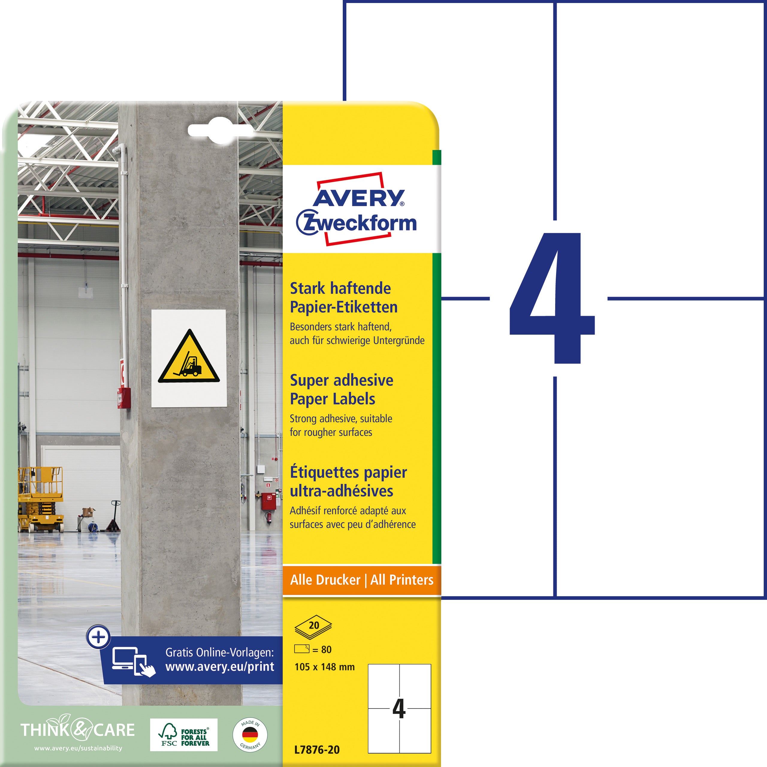 AVERY ZW. Etiquettes Univ.     105x148mm