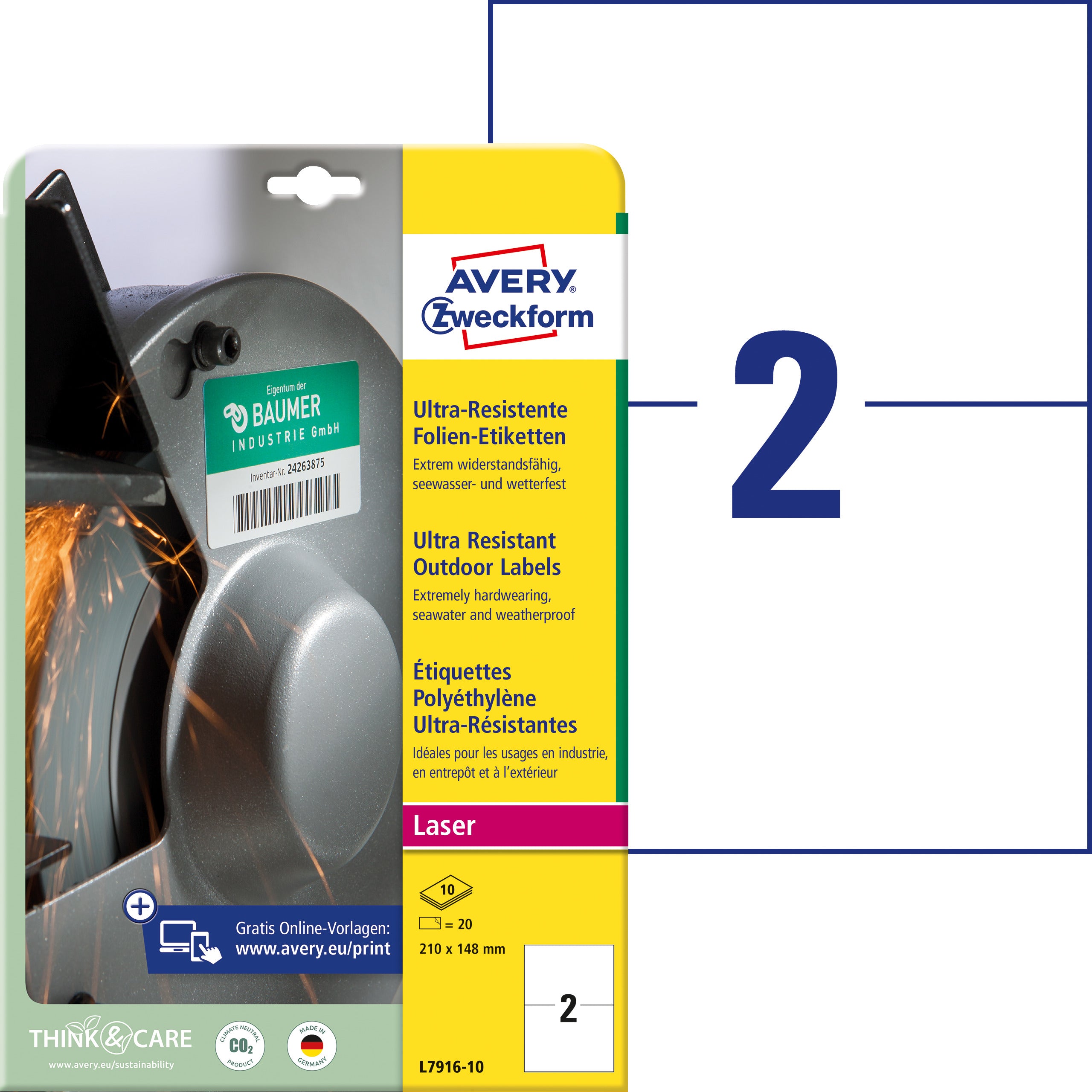 AVERY ZW. Etiquettes           210x148mm