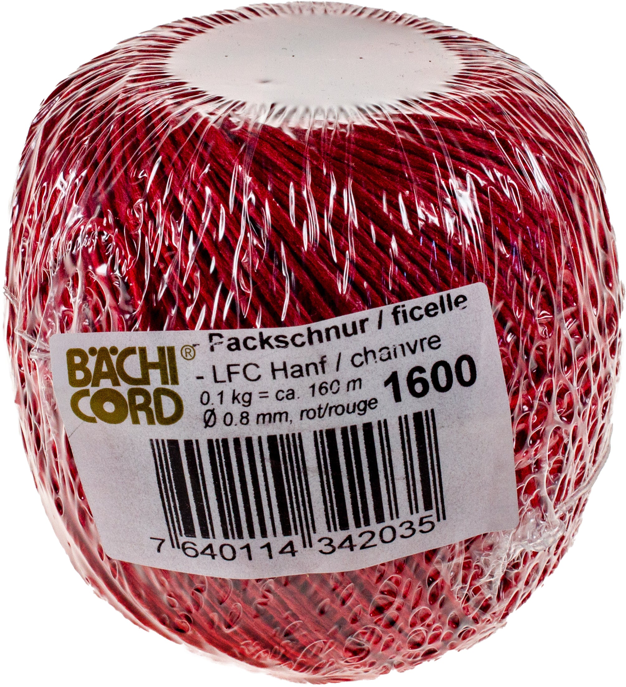 BAECHI Ficelle d'emballage LFC rouge 541016041 160m 0,8mm