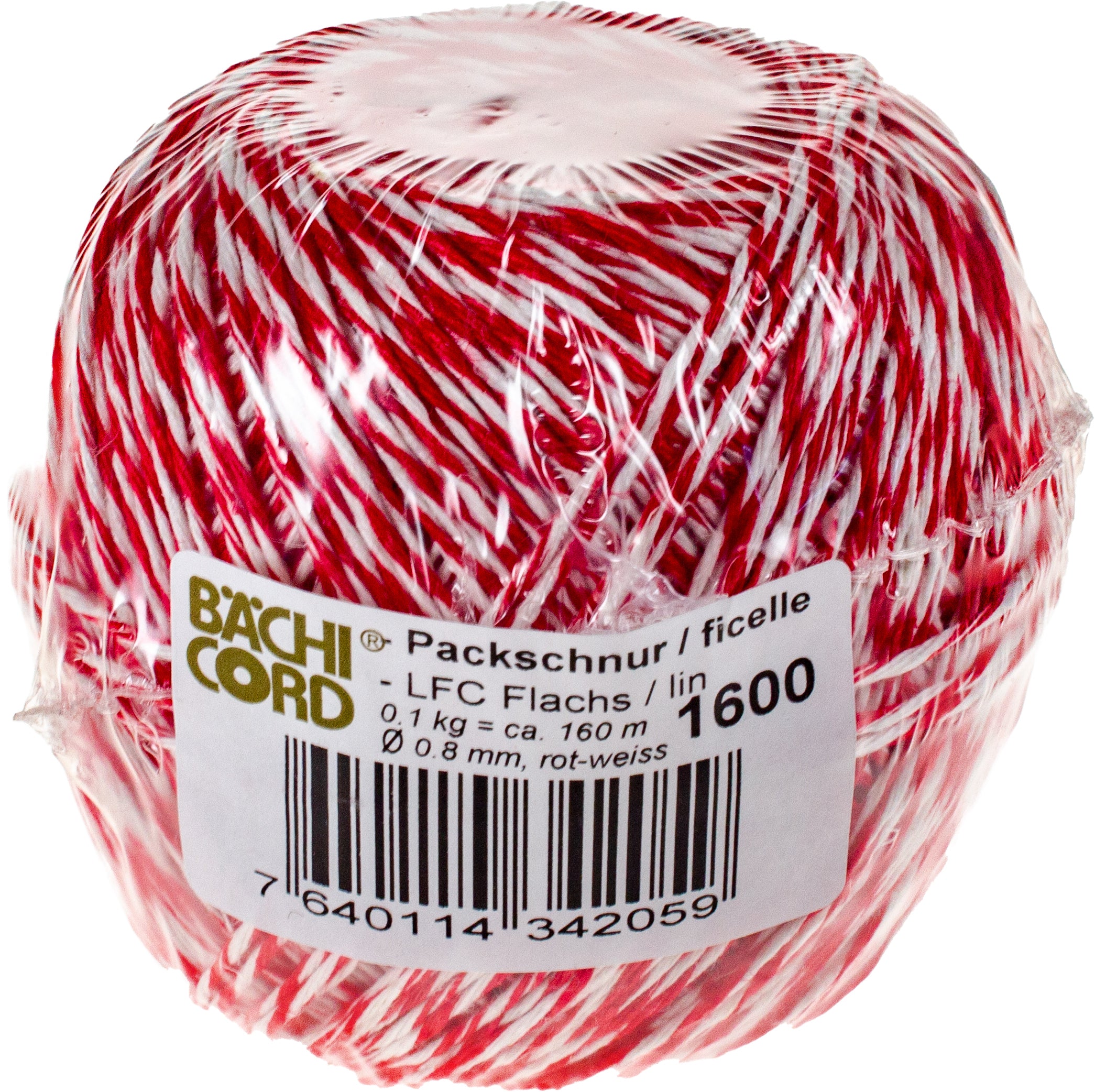 BAECHI Ficelle d'emball. rouge/blanc 541016051 160m 0,8mm