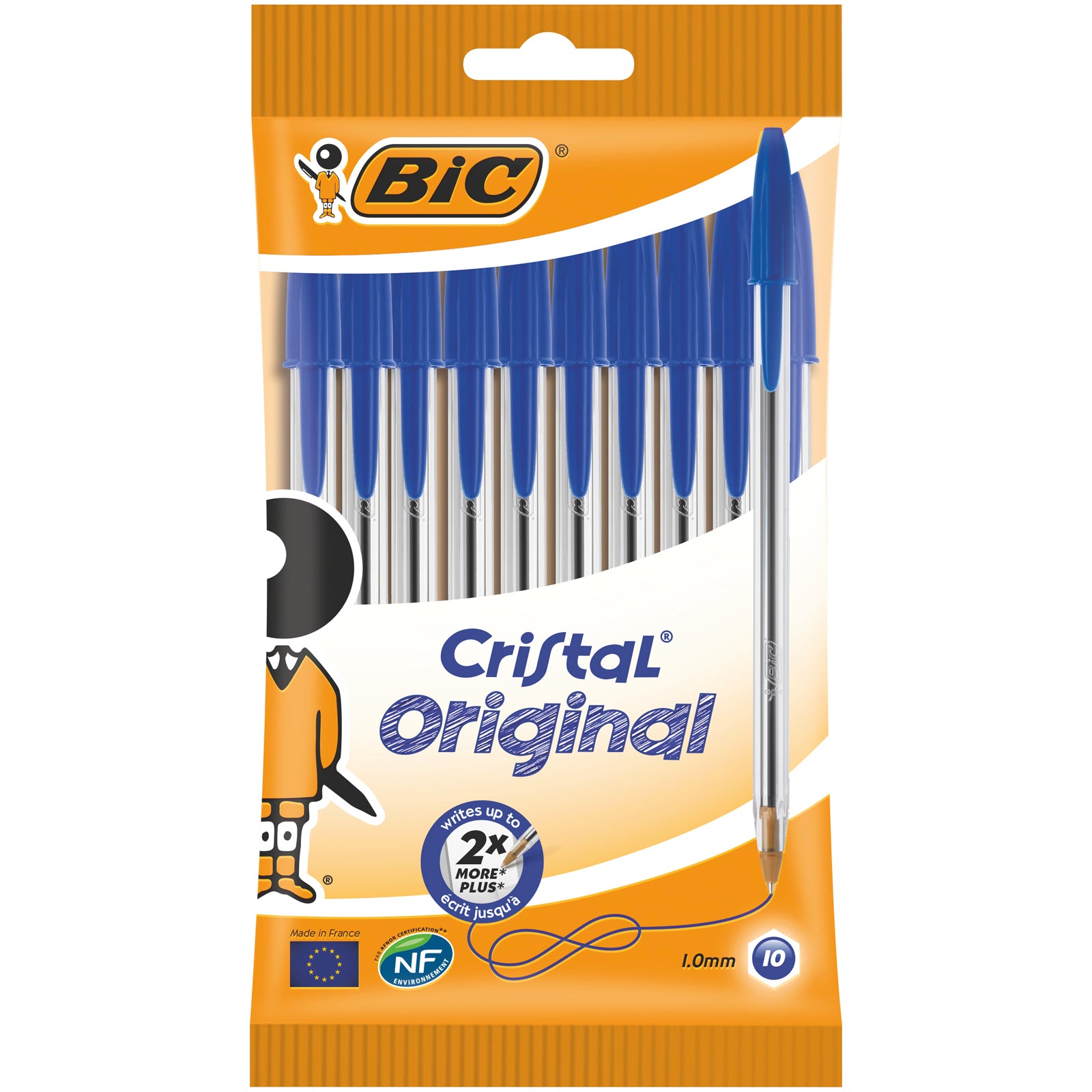 BIC Stylo à bille Cristal M 830863 10 pcs., bleu