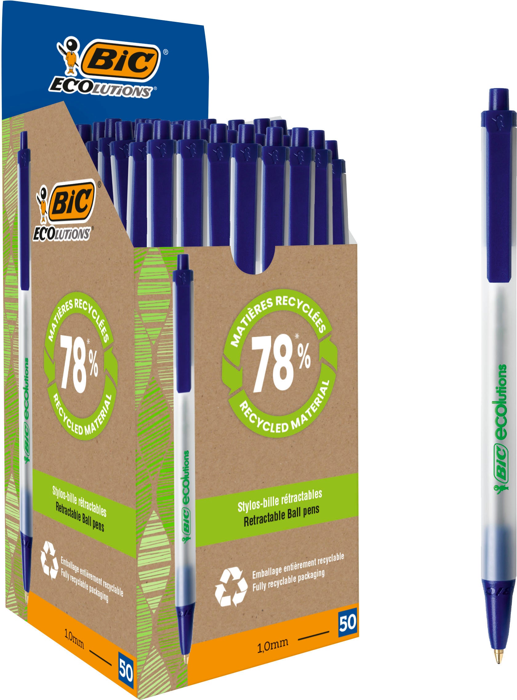 BIC Stylo à bille ClicStic 0.4mm 8806891 bleu