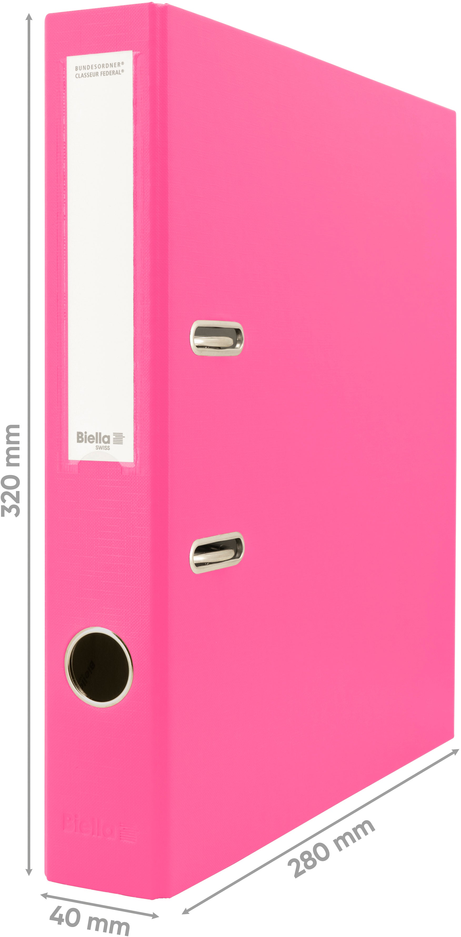 BIELLA Classeur fédéral 4cm 10341440U rose A4