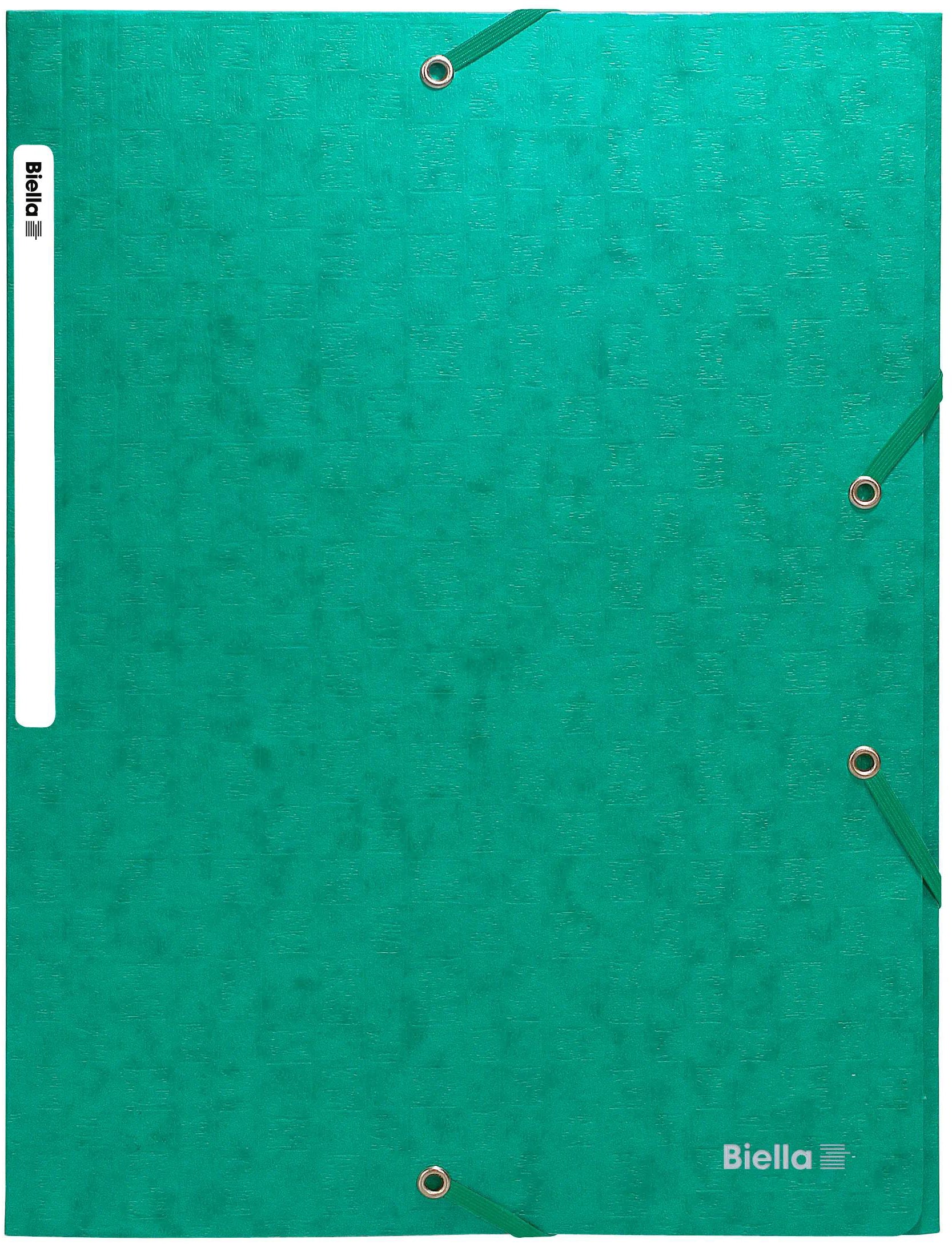 BIELLA Dossier ferm. Élastique A4 17840030U vert, 590gm2 220 flls.
