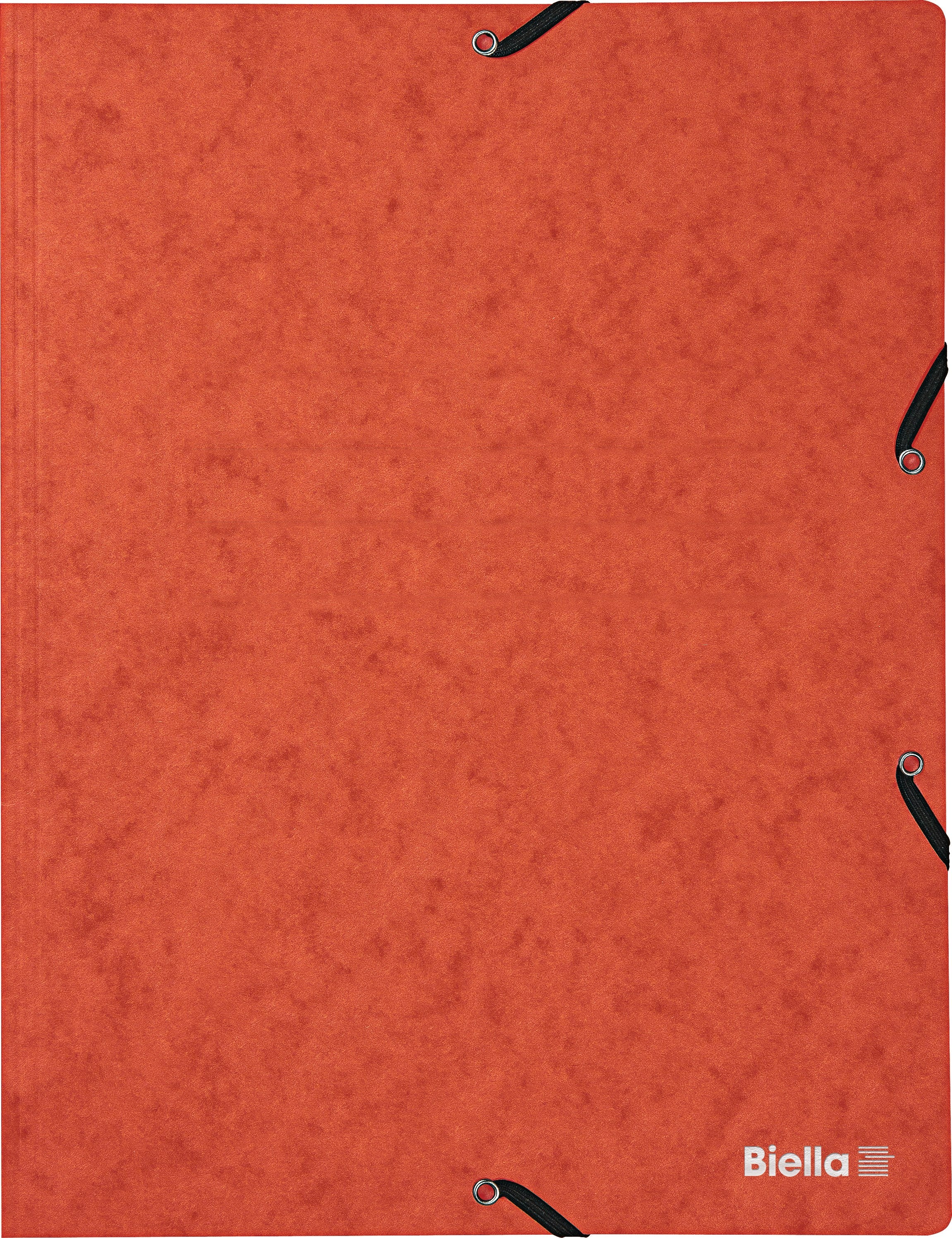 BIELLA Dossier ferm. Élastique A4 17840135U orange, 355gm2 200 flls.