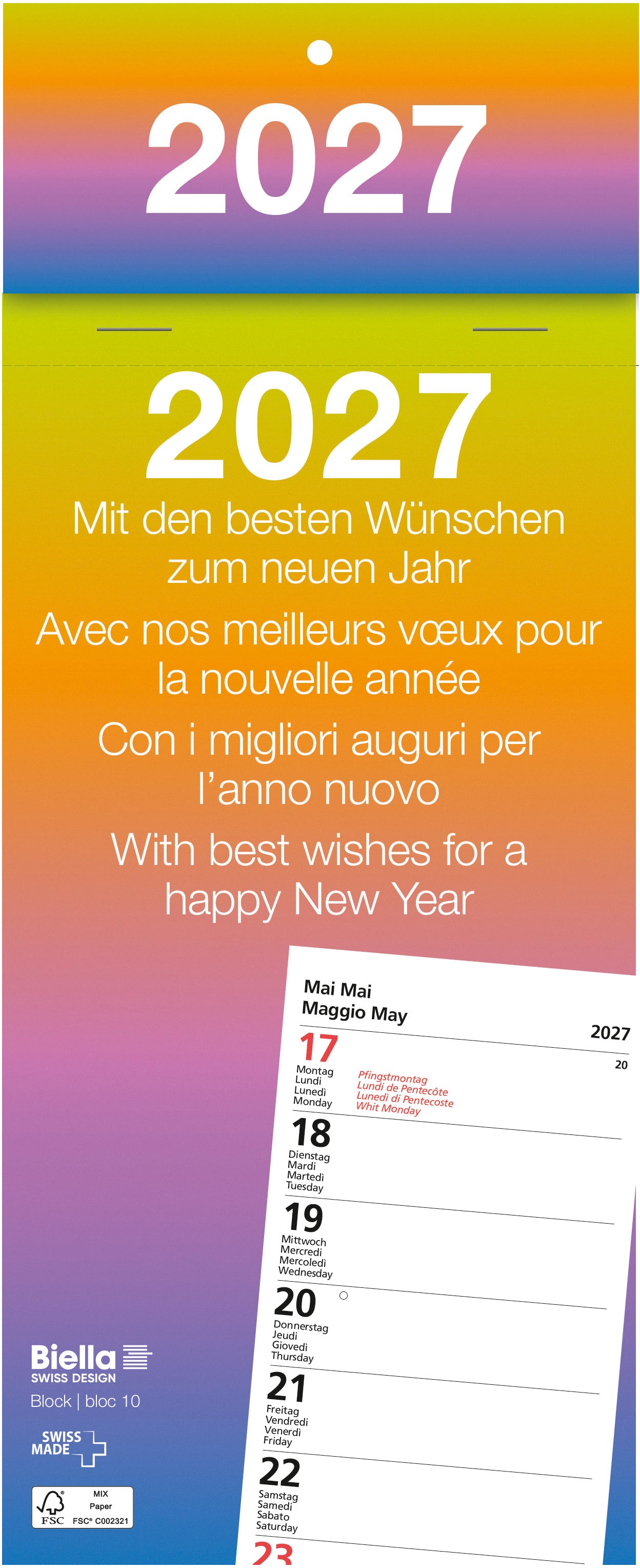 BIELLA    Calendrier bloc Nr.10     2027