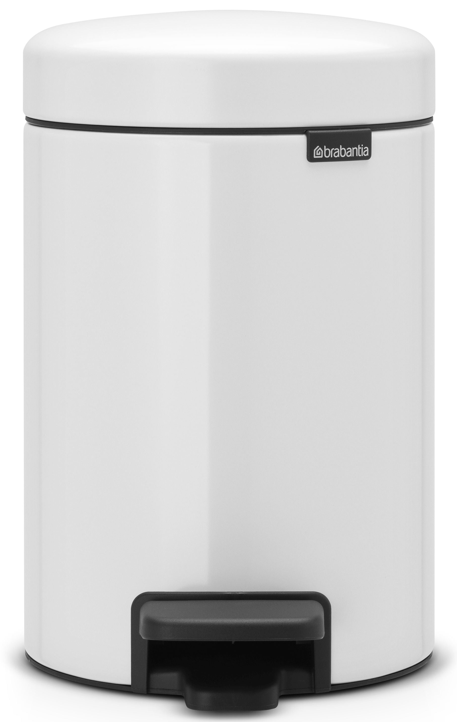 BRABANTIA Poubelle à pédale 112126 NewIcon, 3 litres, blanc