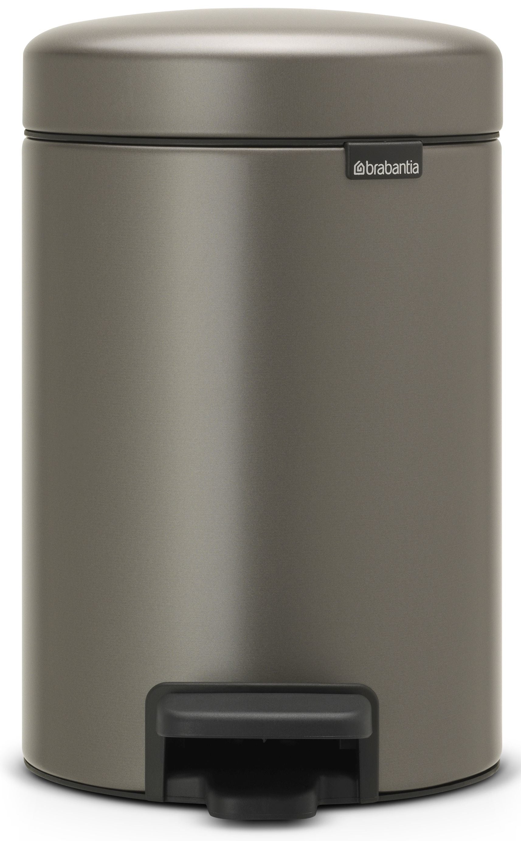 BRABANTIA Poubelle à pédale 113246 NewIcon, 3 litres, platinum