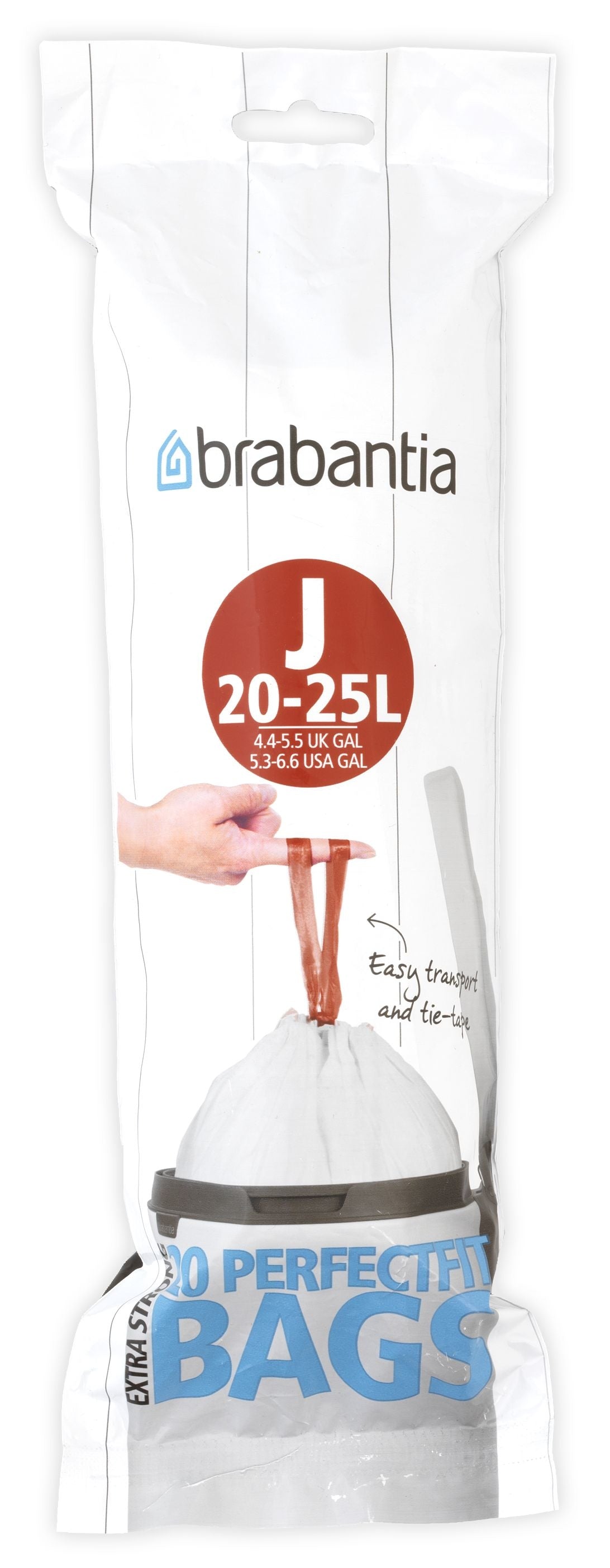 BRABANTIA Sacs poubelles 115585 PerfectFit, 25L, 20 pcs.