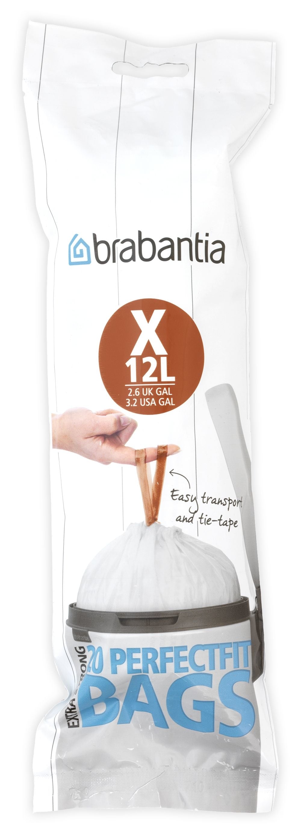 BRABANTIA Sacs poubelles 116728 PerfectFit, 12L, 20 pcs.