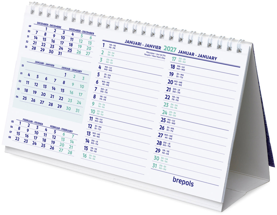 BREPOLS   Tischkalender quer        2027