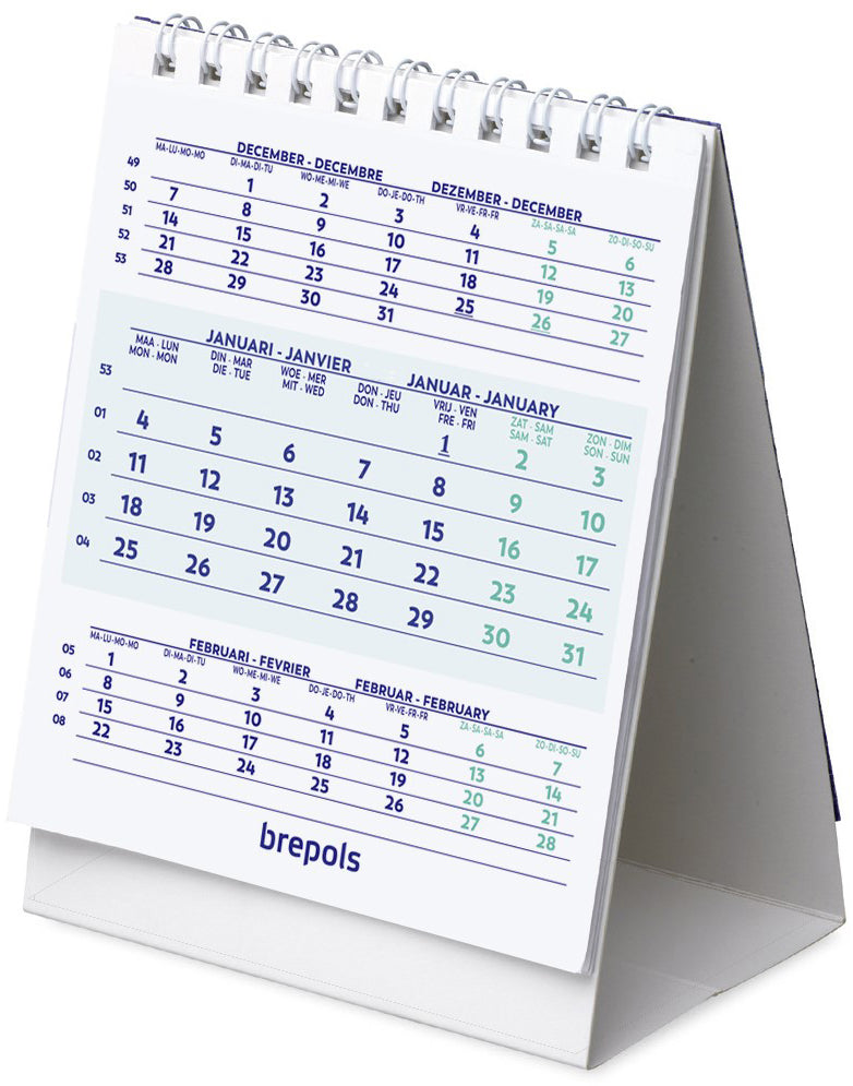 BREPOLS   Tischkalender hoch        2027