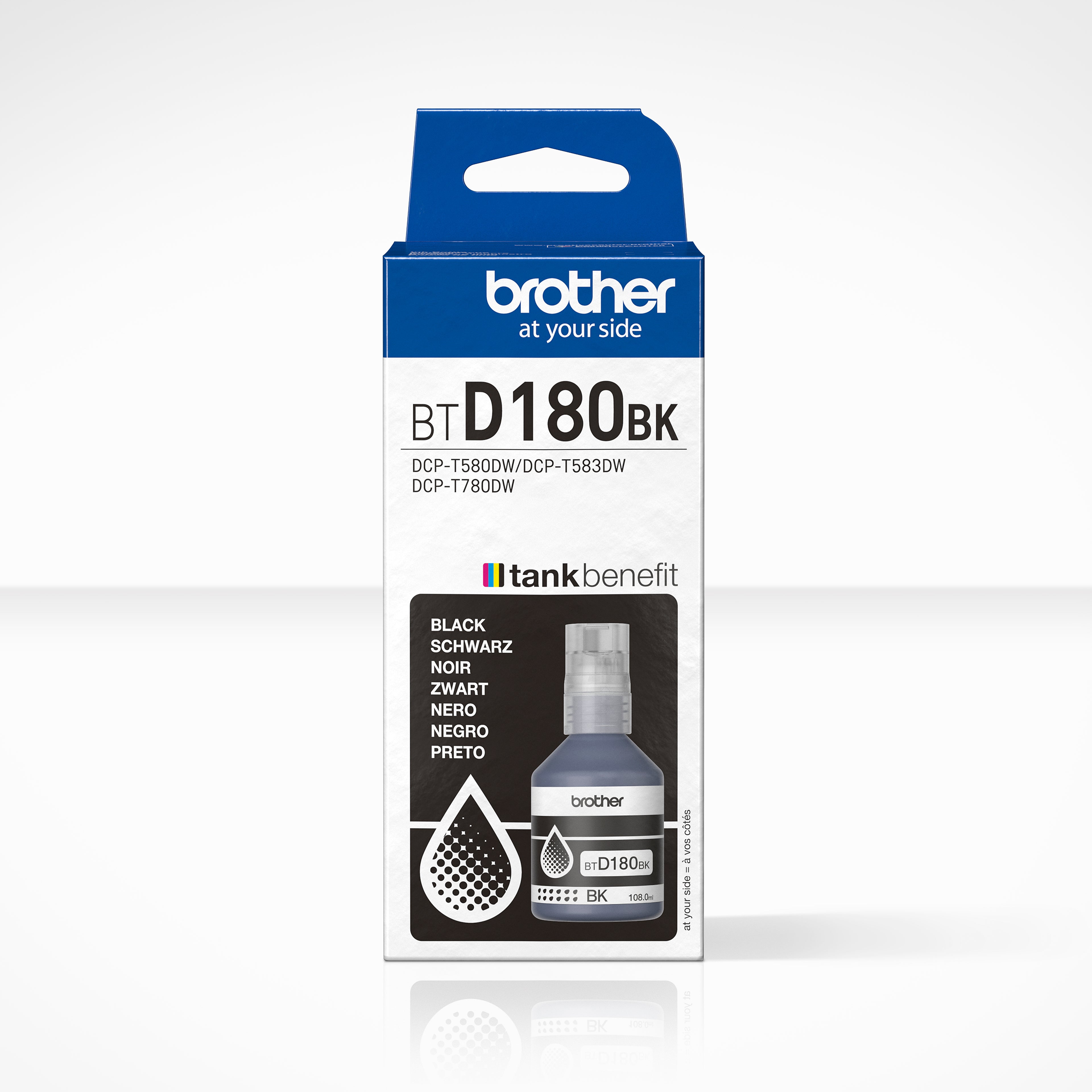 BROTHER Bouteille d'encre noir BTD180BK DCP-T580DW 7500 pages