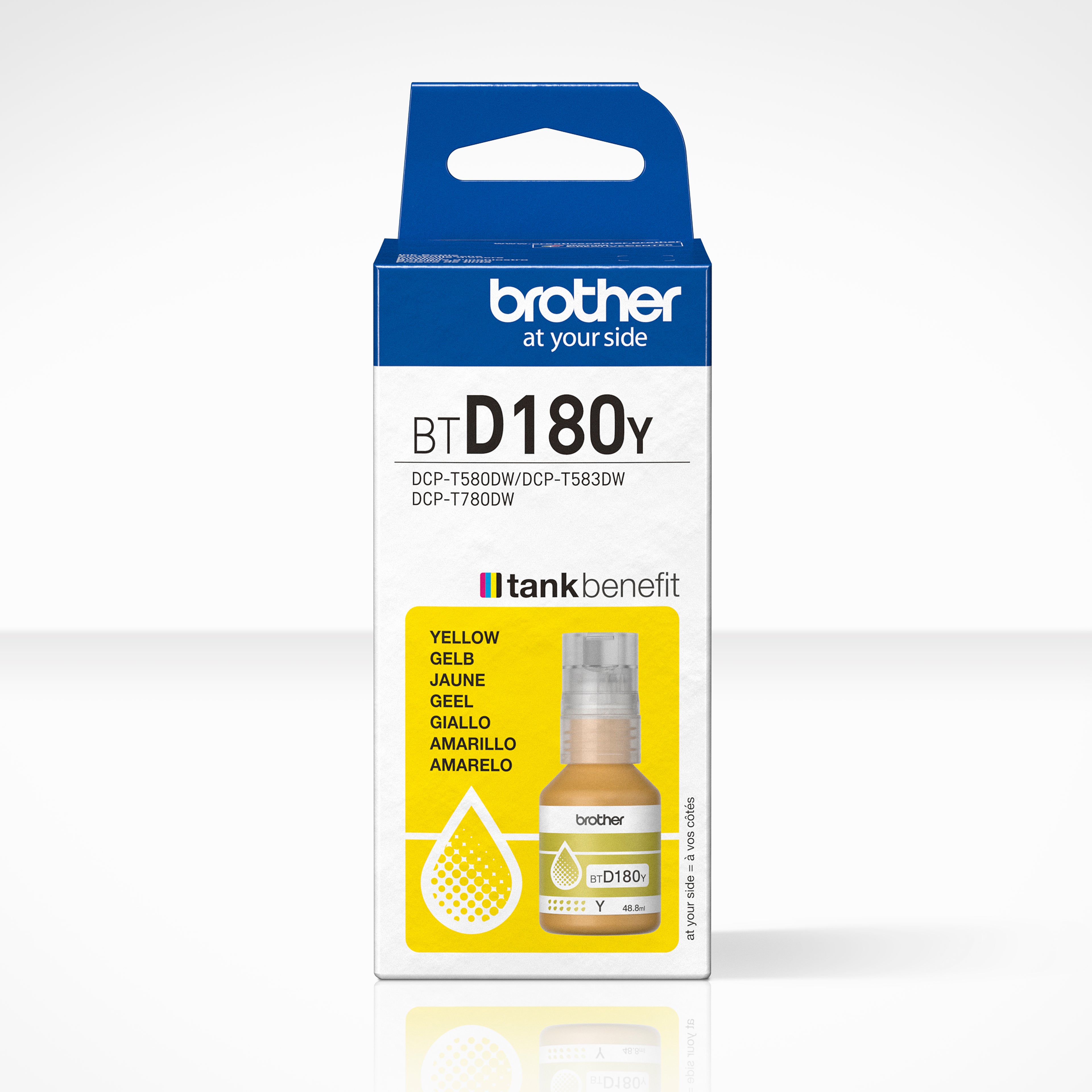 BROTHER Bouteille d'encre yellow BTD180Y DCP-T580DW 5000 pages