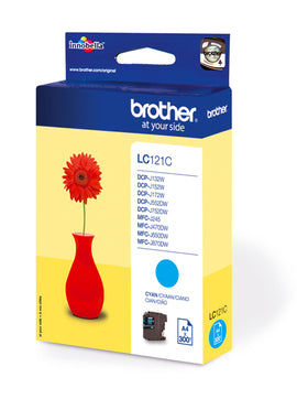 BROTHER Cartouche d'encre cyan LC-121C DCP-J132 300 pages