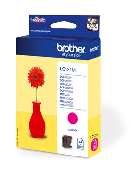 BROTHER Cartouche d'encre magenta LC-121M DCP-J132 300 pages