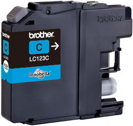BROTHER Cartouche d'encre cyan LC-123C DCP-J411ODW 600 pages