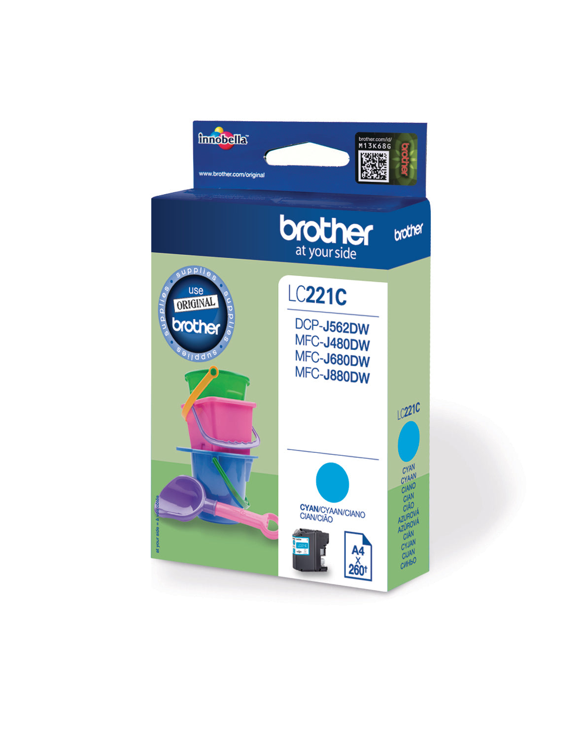 BROTHER Cartouche d'encre cyan LC-221C MFC-J480/680/880 260 pages
