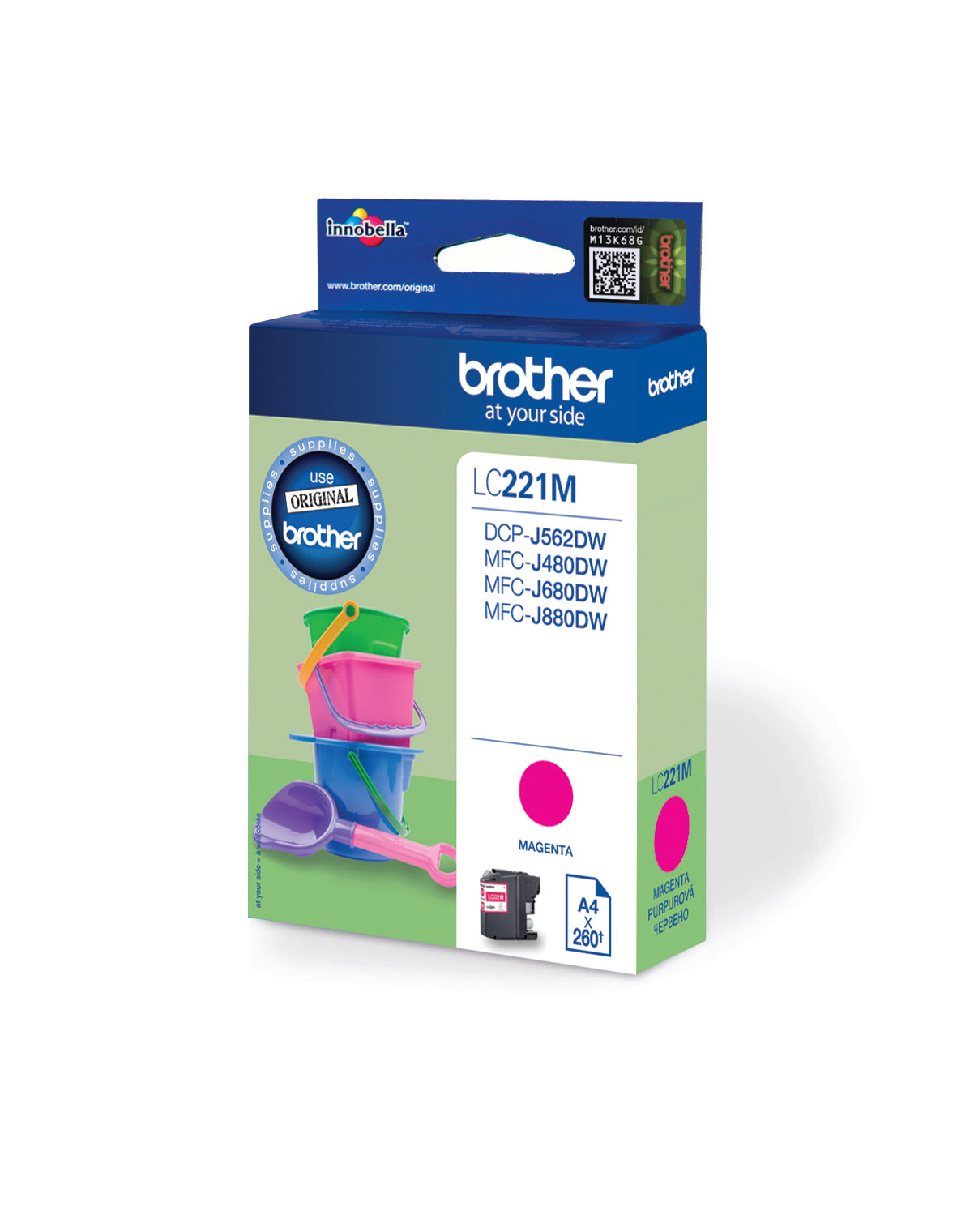 BROTHER Cartouche d'encre magenta LC-221M MFC-J480/680/880 260 pages