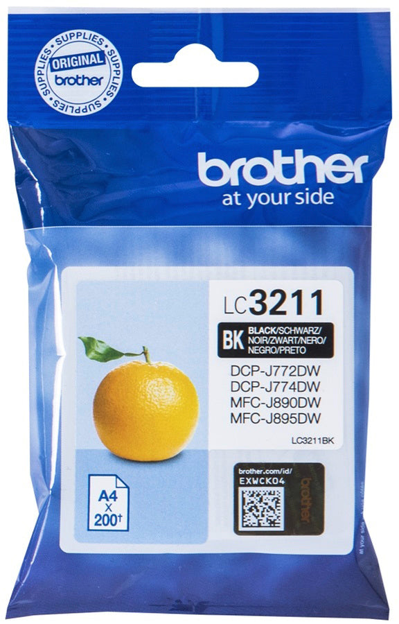 BROTHER Cartouche d'encre noir LC-3211BK DCP-J774DW 200 pages