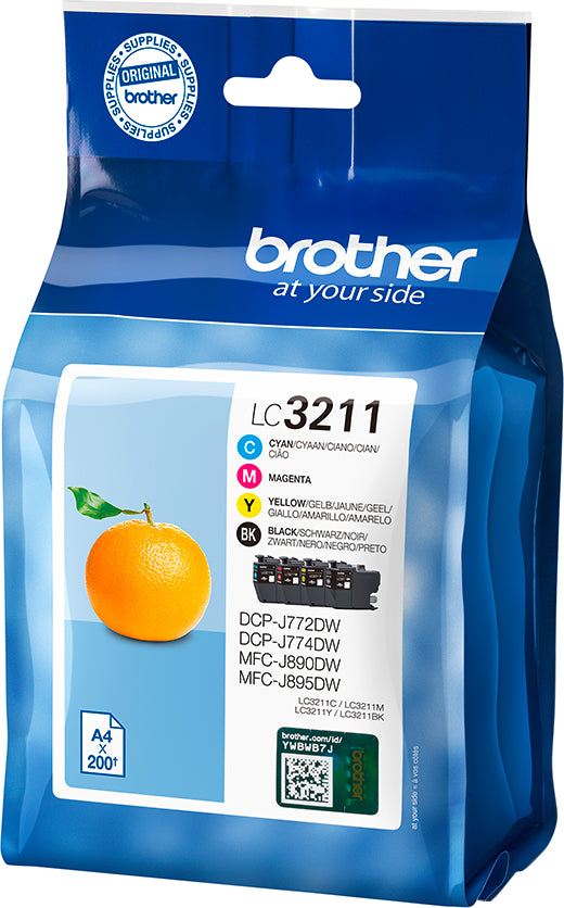 BROTHER Valuepack encre CMYBK LC-3211VAL DCP-J774DWW 200 pages