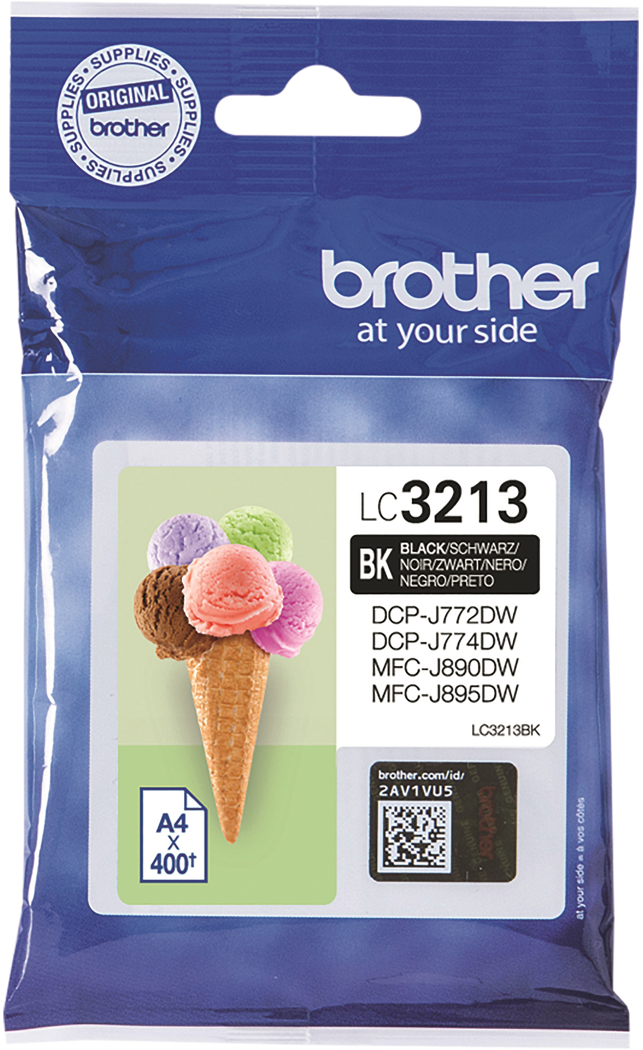 BROTHER Cartouche d'encre noir LC-3213BK DCP-J774DW 400 pages