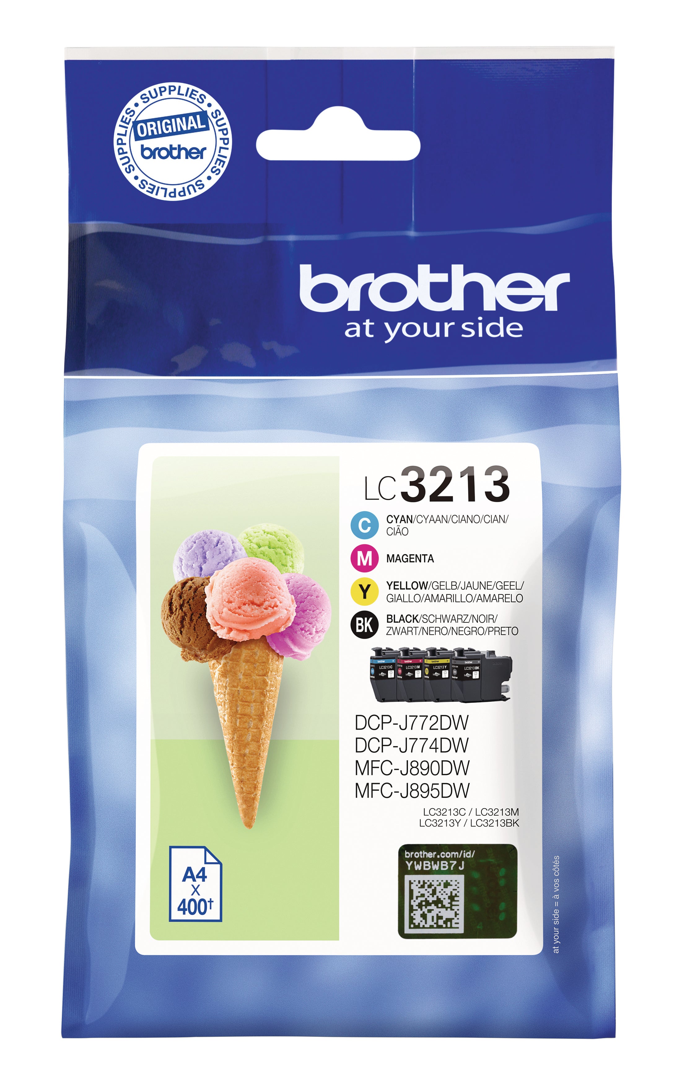 BROTHER Valuepack encre CMYBK LC-3213VAL DCP-J774DWW 400 pages