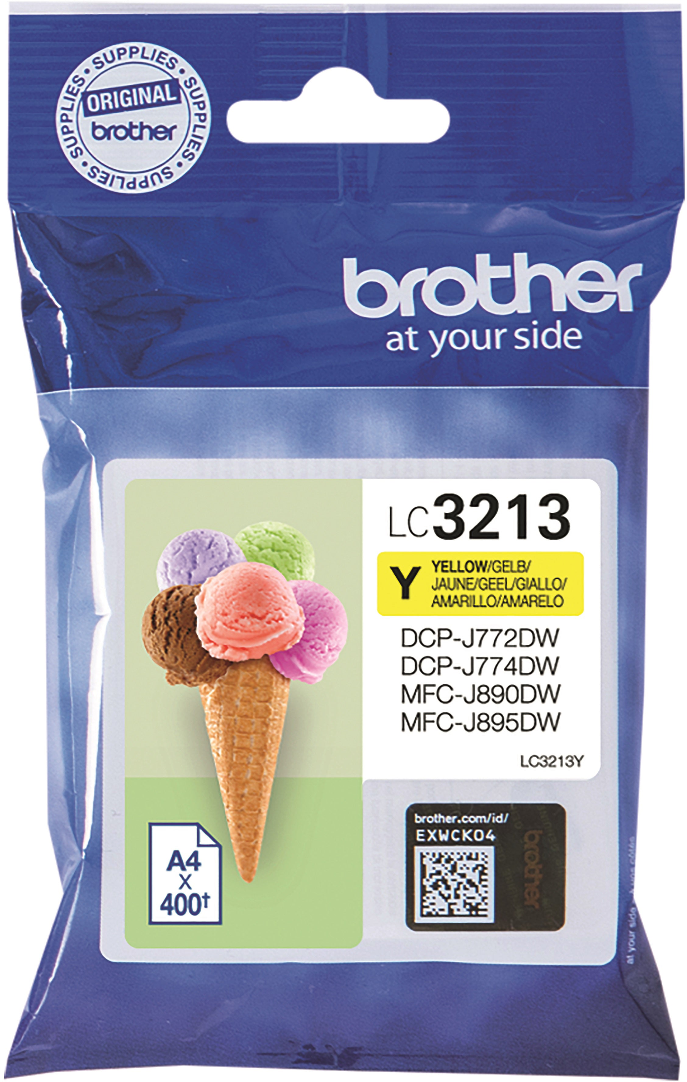 BROTHER Cartouche d'encre yellow LC-3213Y DCP-J774DW 400 pages
