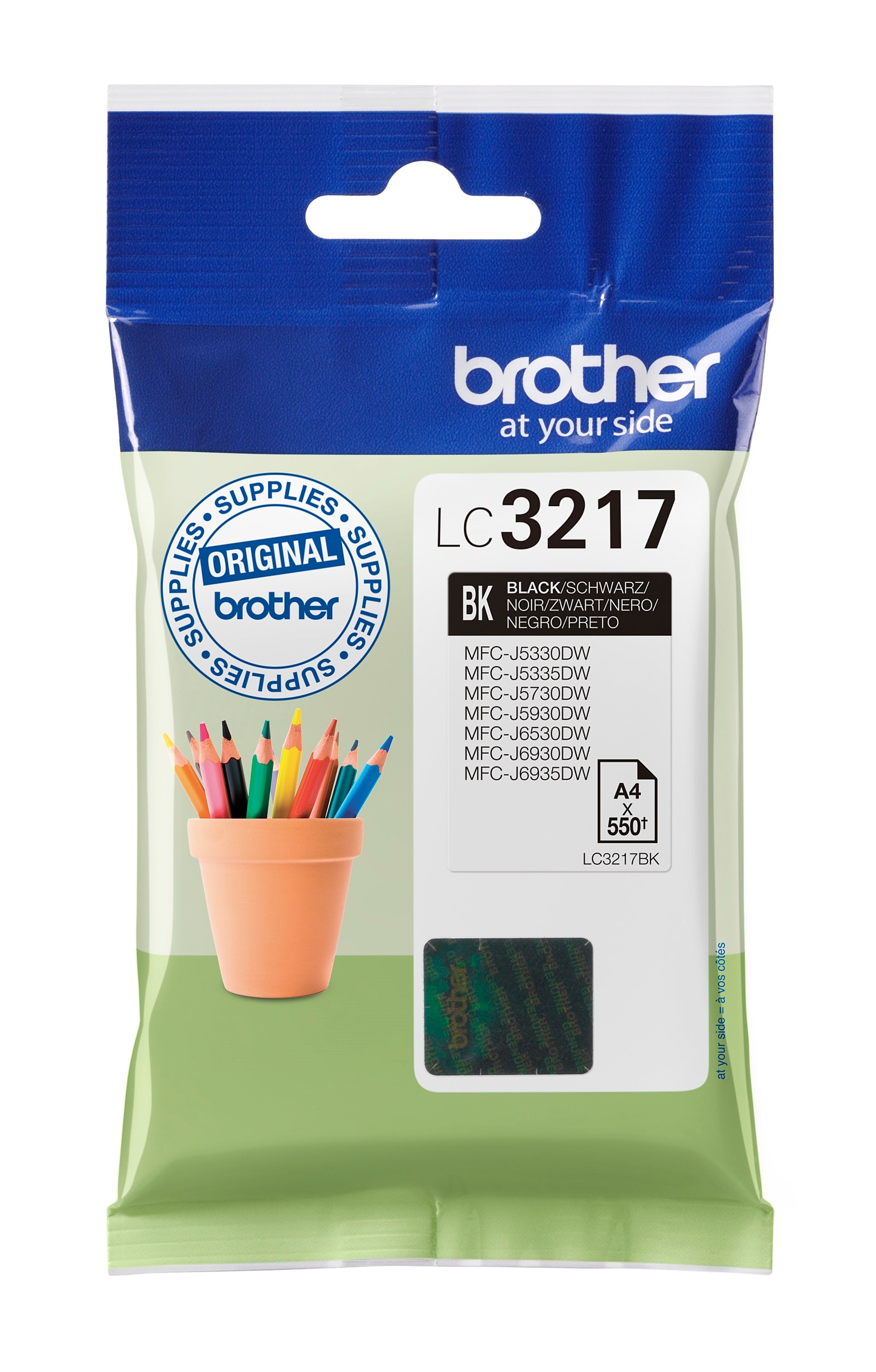 BROTHER Cartouche d'encre noir LC-3217BK MFC-J6530DW 550 pages