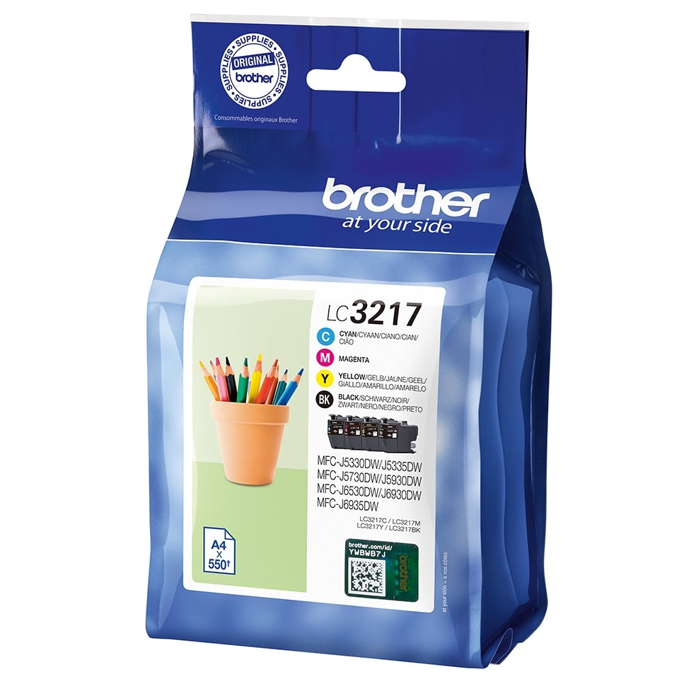 BROTHER Valuepack encre CMYBK LC-3217VAL MFC-J6530DW 550 pages