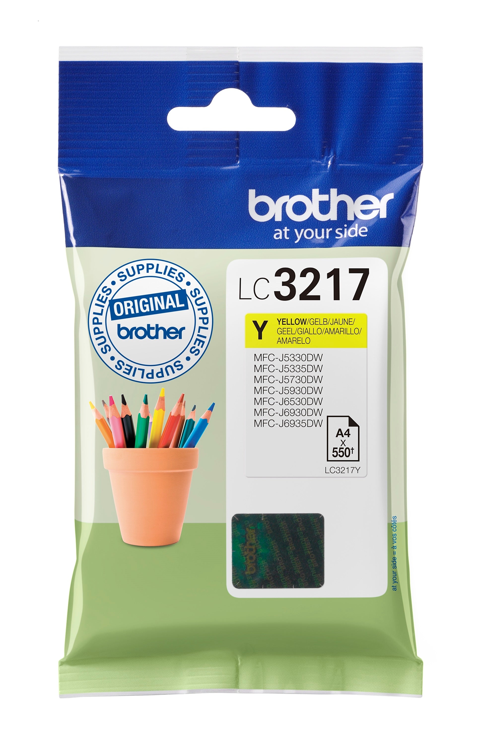 BROTHER Cartouche d'encre yellow LC-3217Y MFC-J6530DW 550 pages