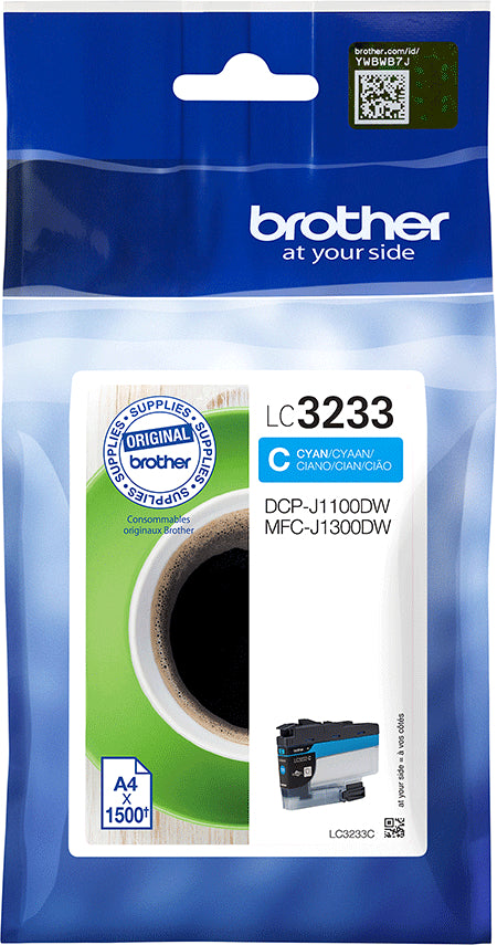 BROTHER Cartouche d'encre cyan LC-3233C DCP-J1100DW 1500 pages