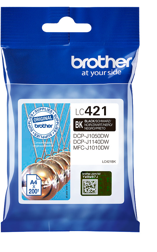 BROTHER Cartouche d'encre noir LC-421BK DCP-J1050 200 pages