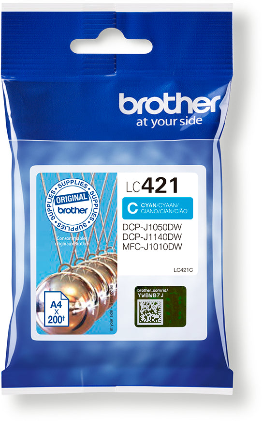 BROTHER Cartouche d'encre cyan LC-421C DCP-J1050 200 pages