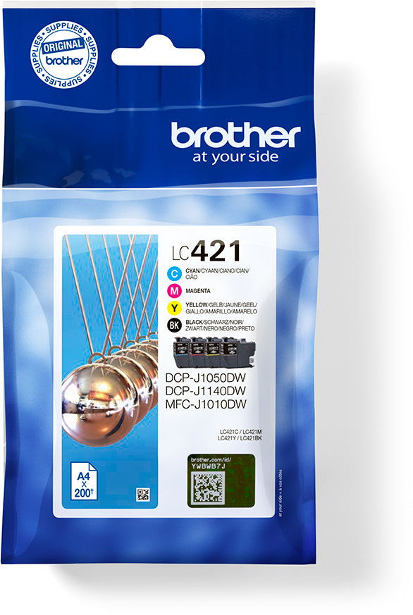 BROTHER Valuepack encre CMYBK LC-421VAL DCP-J1050 200 pages