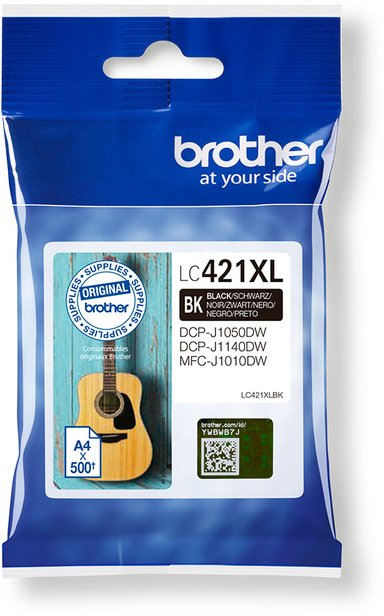 BROTHER Cartouche d'encre HY noir LC-421XLBK DCP-J1050 500 pages