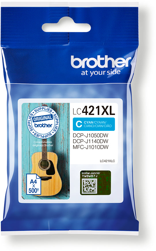 BROTHER Cartouche d'encre HY cyan LC-421XLC DCP-J1050 500 pages