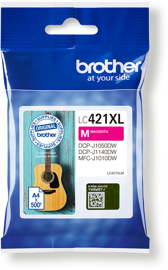 BROTHER Cartouche d'encre HY magenta LC-421XLM DCP-J1050 500 pages