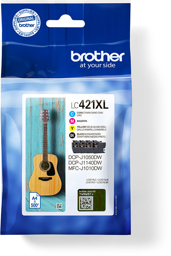 BROTHER Valuepack encre CMYBK LC-421XLVAL DCP-J1050 500 pages