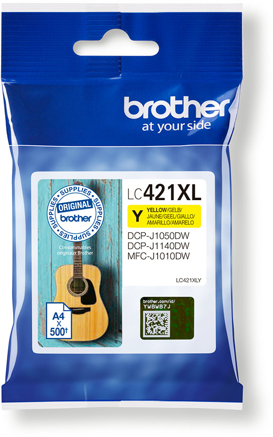 BROTHER Cartouche d'encre HY yellow LC-421XLY DCP-J1050 500 pages