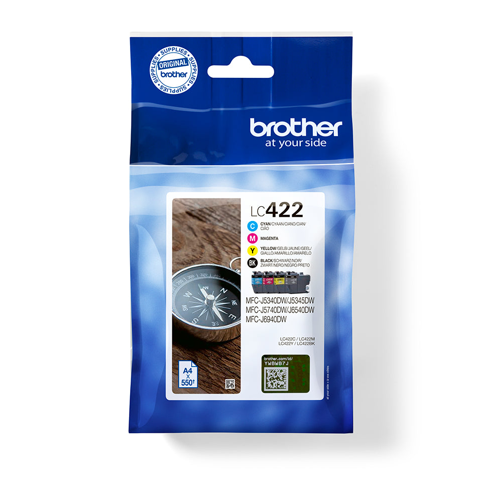 BROTHER Valuepack encre CMYBK LC-422VAL MFC-J5340 550 pages
